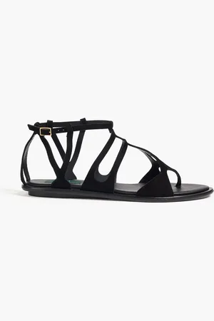 Puccini Sandalen aus lasergeschnittenem Veloursleder - - EU 36