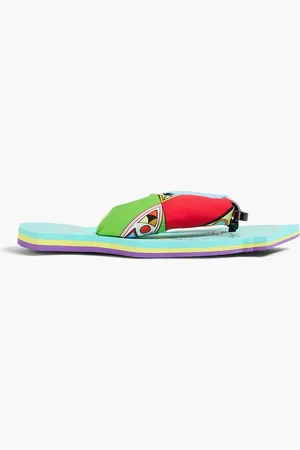 Puccini Zehensandalen aus Jersey mit Print - Blau - EU 35