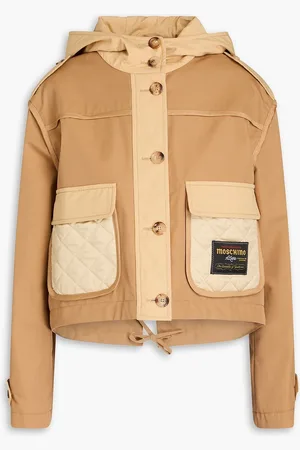 Moschino Kapuzenjacke aus Twill aus einer Baumwollmischung - Neutral - IT 40