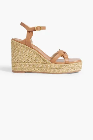 Stuart Weitzman Braida Max Espadrille-Wedges aus Leder - Braun - EU 40