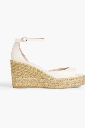 Stuart Weitzman Espadrille-Wedges aus Leder - Pink - EU 38.5