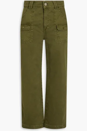 Frame Cropped Cargohose aus Twill aus einer Baumwollmischung - Grün - 25