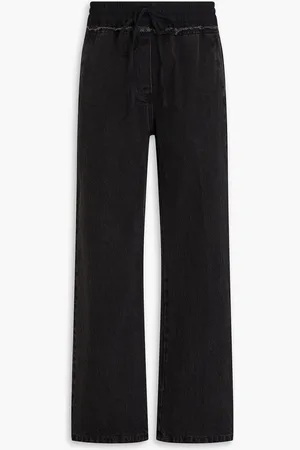 3.1 Phillip Lim Hoch sitzende Jeans mit geradem Bein und Fransen - - S
