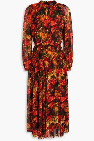 3.1 Phillip Lim Midikleid aus Seidenkrepon mit Print - - US 6