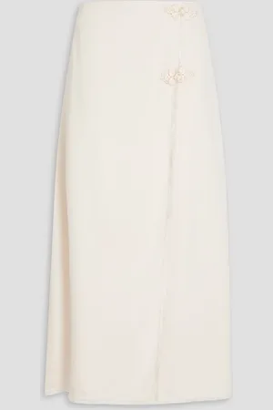 By Malene Birger Esra Midirock aus Crêpe mit Verzierung - Weiß - DE 38