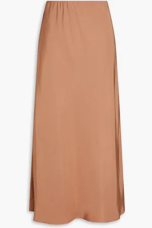 By Malene Birger Boshan Midirock aus glänzendem Twill - Braun - DE 42