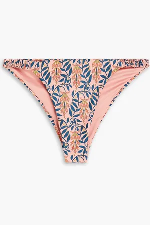 Agua by Agua Bendita Halbhohes Bikini-Höschen mit floralem Print - Orange - XL