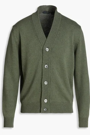 SLOWEAR Zanone Cardigan aus einer Leinen-Baumwollmischung - Grün - IT 56