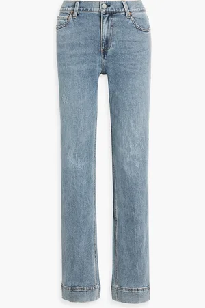 ALICE+OLIVIA Alice Olivia - Sadie hoch sitzende Jeans mit geradem Bein - Blau - 31