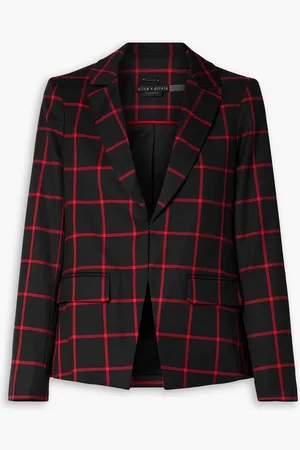 ALICE+OLIVIA Alice Olivia - Mya Blazer aus kariertem Twill - - US 8