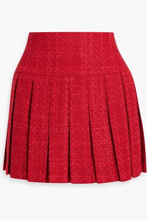 ALICE+OLIVIA Alice Olivia - Emilie pleated tweed mini skirt - - US 14