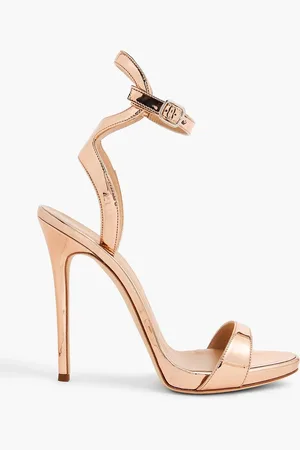 Giuseppe Zanotti Coline 110 Sandalen aus verspiegeltem Kunstleder - Metallic - EU 37
