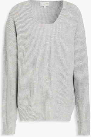 Loulou Studio Melierter Pullover aus einer gerippten Woll-Kaschmirmischung - - L