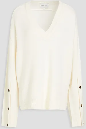 Loulou Studio Oversized-Pullover aus einer Woll-Kaschmirmischung - Weiß - M