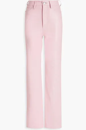 REMAIN Birger Christensen Hose mit geradem Bein aus Leder - Pink - DE 38