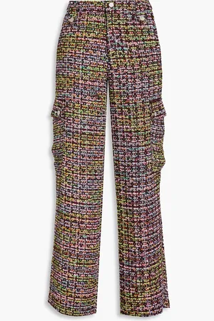 ROTATE Cargohose aus Bouclé-Tweed - - DE 36