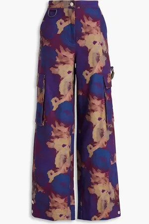 REMAIN Birger Christensen Cargohose aus Baumwoll-Canvas mit Print - Lila - DE 34