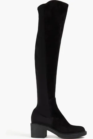 Gianvito Rossi Overknees aus Veloursleder - - EU 36