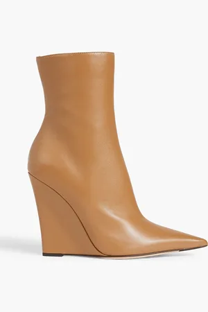 Jimmy Choo Baku 110 Ankle Boots aus Leder mit Keilabsatz - Braun - EU 38