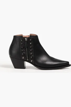 Alberta Ferretti Ankle Boots aus Leder mit Nieten - - EU 40