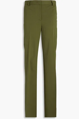 Alberta Ferretti Twillhose mit geradem Bein aus einer Wollmischung - Grün - IT 46