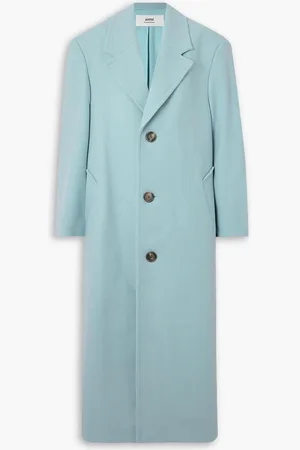 Ami Mantel aus Twill aus einer Wollmischung - Blau - FR 42
