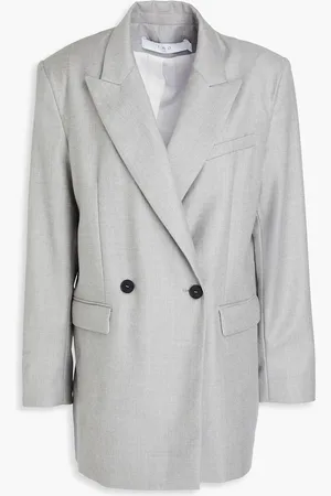 IRO Doppelreihiger Blazer aus Woll-Twill - Grau - FR 38