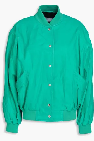 IRO Bomberjacke aus Leder - Grün - FR 38