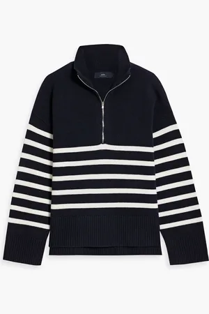 Arch4 Wandsworth gestreifter Kaschmirpullover - Blau - L