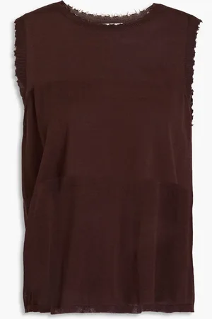 AUTUMN CASHMERE Tanktop aus Baumwoll-Jersey - Braun - S