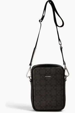 Sandro Schultertasche aus strukturiertem Kunstleder mit Print - Grau - OneSize