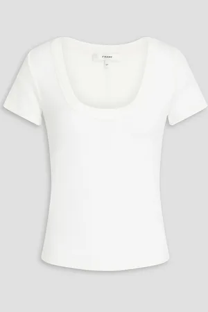 Frame Geripptes T-Shirt aus Jersey aus Stretch-Modal - - L