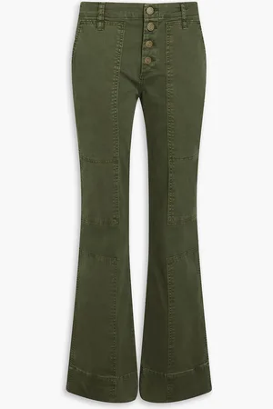Frame The Utility Slim Stacked hoch sitzende Bootcut-Jeans - Grün - 26