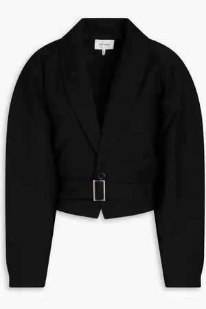 Frame Cropped Blazer aus Woll-Crêpe - - S
