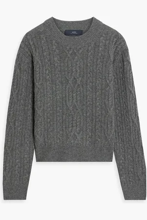 Arch4 Smithfield Kaschmirpullover mit Zopfstrickmuster - Grau - S