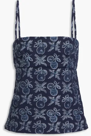 Etro Cotton-blend jacquard top - Blau - IT 46