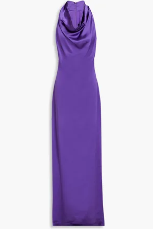 Badgley Mischka Drapierte Robe aus Satin - - US 6