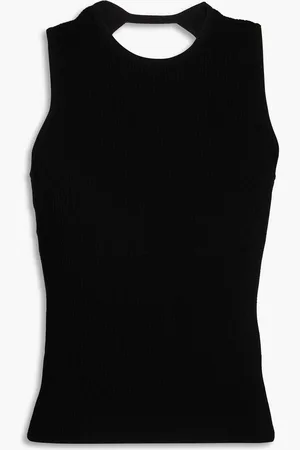 AUTUMN CASHMERE Oberteil aus Rippstrick mit Cut-outs - - M