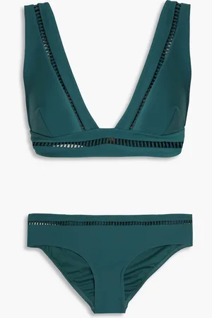 ZIMMERMANN Triangel-Bikini mit Details im Hohlstich - Blau - 0