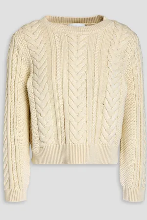 ZIMMERMANN Pullover aus Baumwolle mit Zopfstrickmuster - Weiß - 1