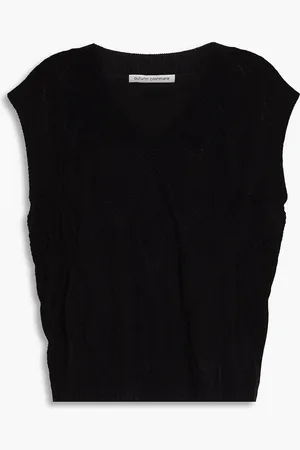 AUTUMN CASHMERE Weste aus Kaschmir in Pointelle-Strick - - S