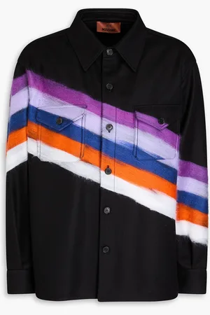Missoni Gestreiftes Overshirt aus Filz aus einer Wollmischung - - IT 46