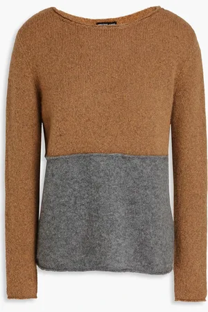 James Perse Zweifarbiger Kaschmirpullover - Braun - 2