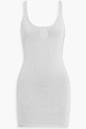 Alexander Wang Geprägtes Minikleid aus Stretch-Strick mit Metallic-Effekt - Metallic - L