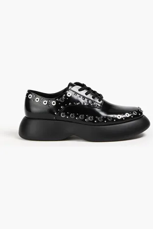 3.1 Phillip Lim Mercer Plateau-Brogues aus Leder mit Ösenverzierung - - EU 38