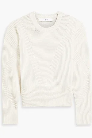 IRO Mona Pullover aus gerippter Wolle - Weiß - L