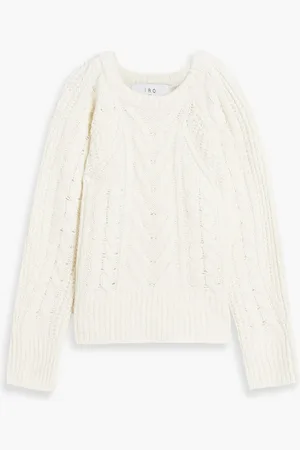 IRO Jaos Pullover mit Zopfstrickmuster - Weiß - L