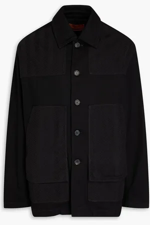 Missoni Overshirt aus Denim mit Häkelstrickeinsatz - - IT 50