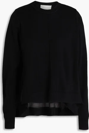 3.1 Phillip Lim Pullover aus einer Wollmischung mit Chiffonbesatz - - XS