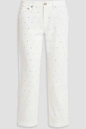 RAG&BONE Dre Boyfriend-Jeans mit Kristallverzierung - Weiß - 31